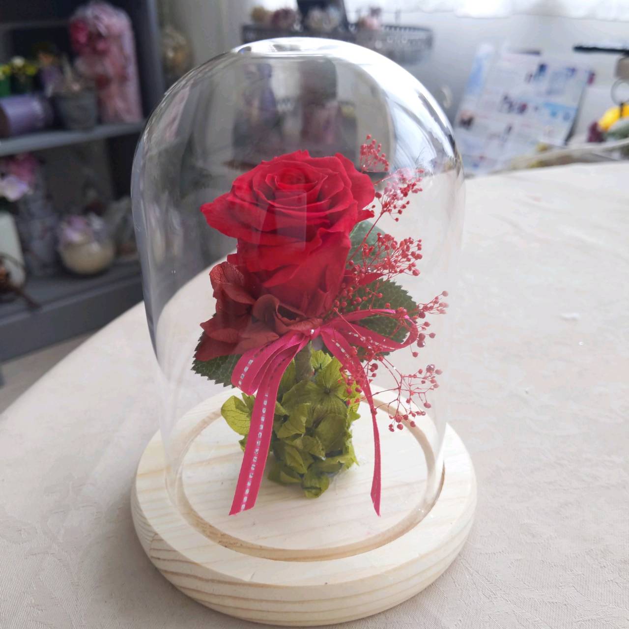 美女と野獣の赤いバラ/ご結婚式でサプライズ/サロンドフルールしほりのウェディングフラワー